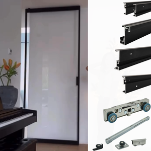 Nội thất nhà thiết kế kính cử<span class=keywords><strong>a</strong></span> trượt hệ thống với vô hình theo dõi gương kính cài đặt cơ chế mềm thiết kế đóng cử<span class=keywords><strong>a</strong></span> - Product Image 1