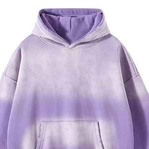 100% algodón lavado ácido pulóver sudaderas con capucha hombres Vintage lavado de gran tamaño calle sudaderas logotipo personalizado patrón sólido polar - Product Image 2