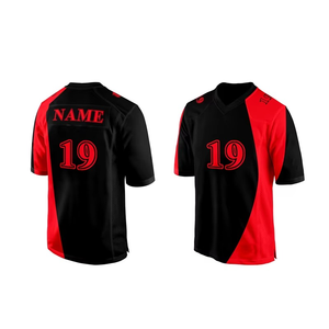 Camiseta de fútbol americano personalizada al por mayor, nuevo uniforme de moda listo para enviar con mangas cortas para empresas de Pakistán - Product Image 5
