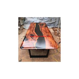 Multicolor Shape <b>Resin</b> MOP Inlay <b>Epoxy</b> Slab Dinning <b>Table</b> <b>Top</b> Wooden Solid Product Various Shape For Home Office Decor Purpose - Product Image 5