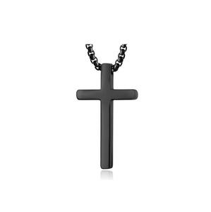 Collier Croix Unisexe en Acier Inoxydable Style Simple avec Plaqué Or Accessoire de Mariage/Anniversaire Religieux à la Mode - Product Image 1