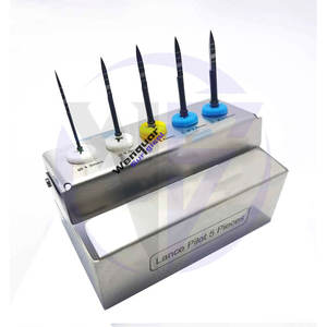 Kit de forets dentaires 5 pièces perceuses à implants longs avec support de fraise gratuit Perceuse en titane noir Instruments chirurgicaux supérieurs - Product Image 1