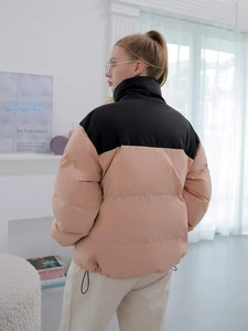 Veste bouffante personnalisée pour femmes Vêtements décontractés de couleur unie Veste bouffante d'hiver chaude pour femmes - Product Image 2