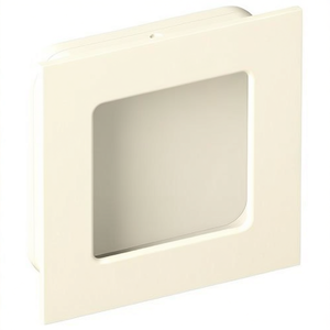 Manija Cuadrada Blanca Mate de Poliamida 99% Pura 544.60B para Puertas Corredizas de Madera, 17 mm de Grosor, 60 mm de Largo y 60 mm de Ancho - Product Image 3