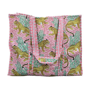 กระเป๋าโท้ทลายเสือพิมพ์มือสำหรับผู้หญิง, กระเป๋าโท้ทช้อปปิ้งพิมพ์ลายทำมือสำหรับผู้หญิง - Product Image 1