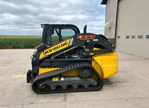 Free Shipping New Hollan C337 Tracked Skid Loader CE EPA Approved Crawler Loader 244hrs HI Flow Hydraulics HVAC Cab <b>Ride</b> Control - Product Image 5