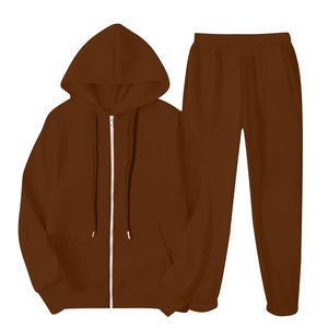 Confortable nouveauté 2025 survêtements lourds unisexe surdimensionné sweats à capuche 100% coton Baggy Jogging costume respirant femmes ensembles - Product Image 6