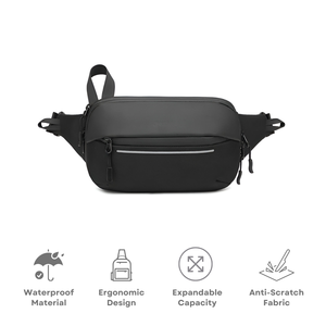 Sac à bandoulière décontracté antivol pour l'aventure, en nylon durable avec fermeture éclair - Product Image 3