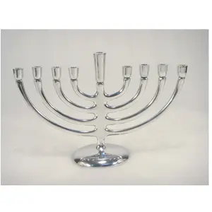 Speciaal Ontwerp Aluminium Moderne Joodse Kaarsstandaard Menorah Voor 9 Kandelaar
