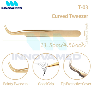 Utilisation en salon à la mode de haute qualité durable adhérence parfaite application de cils professionnels OEM/ODM Logo personnalisé pince à cils de précision - Product Image 2