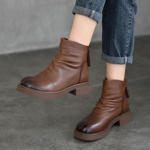 รองเท้าบูทหนังผู้หญิงทรงสูงระดับเข่า ส้นหนา มีซิปด้านข้าง รองเท้าบูทแฟชั่นทรงสูงสำหรับผู้หญิง รองเท้าบูทยาวเหนือเข่าแบบยืดได้สำหรับผู้หญิง - Product Image 2