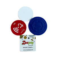 Étiquette de carte RFID en PVC 13,56 MHz, mini jeton NFC, étiquettes de pièces de monnaie