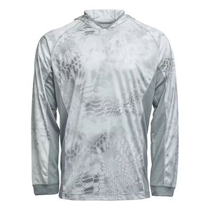 Sudadera con capucha de pesca por sublimación personalizada para hombre con protección solar y rendimiento impermeable para uso al aire libre - Product Image 1