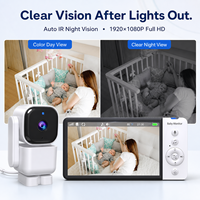 Anicebb Son Tasarım ABM720s Tuya Smart 1080p Wi-Fi 2.4GHz FHSS Gece Görüşlü Beslenme Hatırlatıcılı Bebek Monitörü