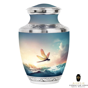 Honey Bee, urna de cremación hecha a mano, urna conmemorativa de aluminio recubierta de Meena Premium, grabado a prueba de fugas, Tributo digno - Product Image 5