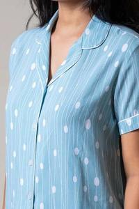 Ensemble de pyjama indien en coton fait à la main pour femmes ensemble de vêtements de salon imprimé en blocs d'été pyjama de mariage pour demoiselles d'honneur ensemble de pyjama personnalisé - Product Image 2