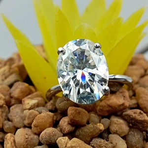 Juego de anillos de compromiso y boda de plata 100% de moda garantizada con satisfacción 925 personalizada con moissanita VVS y diamante para fiestas - Product Image 6