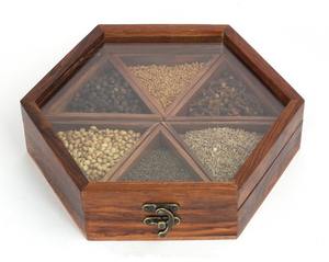 High on Demand Large <b>Wooden</b> Spice <b>Box</b> for Storing Spices or Condiments and Seasonings Available for Wholesale Supply - Product Image 1