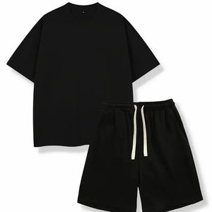 Men's <b>Slim</b> <b>Fit</b> Summer <b>Shorts</b> Set High Quality 100% Cotton Quick Dry Plus Size Streetwear Shirt Custom Logo Printed Breathable - Product Image 6