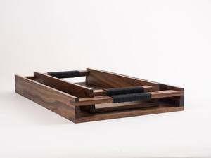 Bandeja redonda de madera de acacia para servir para cocina, hogar u hotel, vajilla de estilo clásico para fiesta o ser de comida - Product Image 5