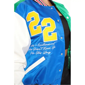 High Quality Custom Wholesale Women <b>Varsity</b> <b>Jackets</b> Letterman <b>Jackets</b> Custom Baseball Letterman <b>Varsity</b> <b>Bomber</b> <b>Jacket</b> - Product Image 5