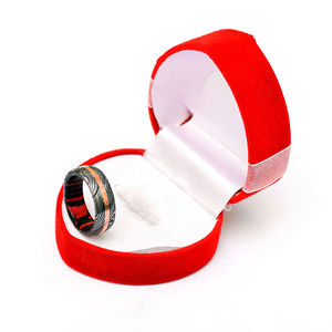 Anillo Burraq Clásico de Acero de Damasco Hecho a Mano con Caja de Regalo para Papá, Esposo, Novio, Soporte OEM, Personalización - Product Image 5