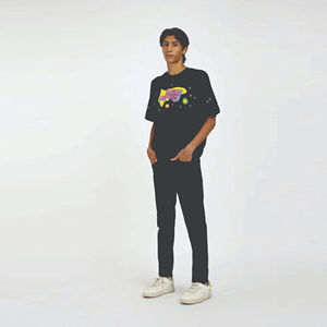 T-shirt grande taille pour hommes de haute qualité Logo personnalisé coupe ample imprimé Essentials Streetwear 100% coton - Product Image 2