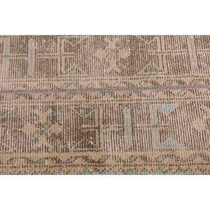 Alfombra Turca Vintage de Lana Marrón, 1.5x10.7 pies - Product Image 3