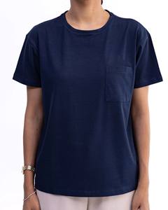 T-shirt de fitness à séchage rapide pour femmes doux et confortable parfait pour l'exercice course à pied et activités décontractées col rond couleur bleue - Product Image 1