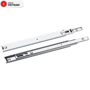 Viet People Modern 45mm extensión completa Zinc plateado acero bola cajón diapositivas para cocina comedor dormitorio para uso en el baño del hogar - Product Image 1