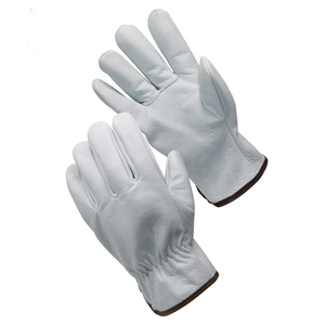 Guantes de Conducción de Seguridad de Piel de Vaca Natural Suave y Duradera, Color Blanco, con Logotipo Personalizado, Antideslizantes, de 7 oz, Tejidos - Product Image 4