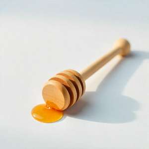 Cuchara Tradicional de Madera para Mezclar Miel, Varilla Mezcladora de Miel Artesanal Natural, Servidor de Miel para Té, Café y Uso en la Cocina - Product Image 5