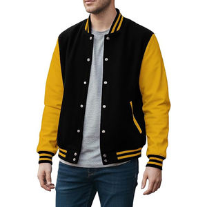 แจ็คเก็ตบอมเบอร์กันน้ำสไตล์คลาสสิกแบบวิทยาลัยสำหรับฤดูหนาว พร้อมขอบขนแกะและโลโก้แบบกำหนดเอง - Product Image 2