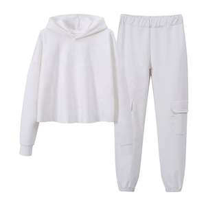 2023 Custom OEM/ODM Women's Casual Two Piece Set Summer Solid Tie Dye Breathable Eco-Friendly Polyester/Cotton Knitwear - Product Image 4