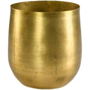 Maceta de Metal redonda con acabado dorado, maceta de suelo hecha a mano para decoración del hogar, suministros de jardín, recién llegado - Product Image 1