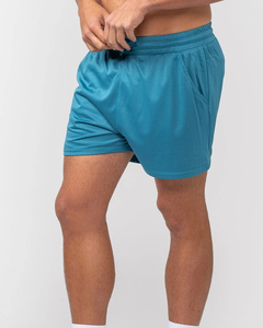 Indigo Relaxed Fit <b>Men</b> Mesh <b>Shorts</b> Side Pockets Elasticated Waistband 100% Polyester Mesh Fabric for Comfort Athletic Style - Product Image 6