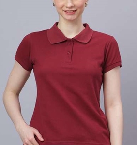 Polo pour femmes en coton piqué premium respirant à manches courtes, coupe ajustée, décontracté, uniforme de travail de bureau pour femmes, logo personnalisé - Product Image 2