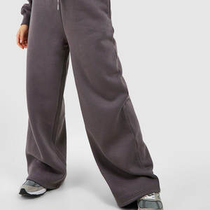 Chándal de entrenamiento ligero de algodón/forro polar a prueba de viento para mujer, cintura con cordón para salpicaduras de pintura personalizada para gimnasio, Yoga en invierno - Product Image 4