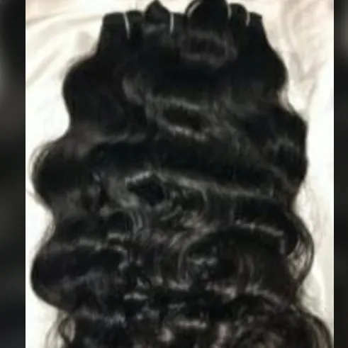 Natural cuticle aligned virgin indian unprocessed wavy hair