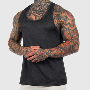 Chemises d'Entraînement Athlétique sans Manches pour Hommes Prix de Gros Polyester Musculation Stringer Débardeur Respirant Muscle - Product Image 6
