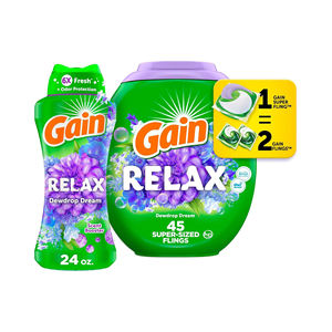 Perlas de Aroma para Lavandería Gain, Aroma Relax Dewdrop Dream, 12.2 oz, Más del 80% de Ingredientes Activos, Hecho en EE. UU. - Product Image 6