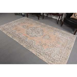 Tapis en laine fait main Beige Orange classique 5.2X8.9 pieds Design Patchwork turc pour salon Rectangle couloir Latex 4m tapis de chevet - Product Image 2