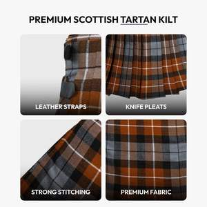 Kilt traditionnel plissé en laine acrylique 13 oz à motif tartan vieilli Graham of Montrose 2026 – Meilleure vente - Product Image 3