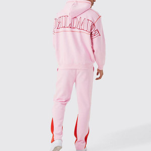 Survêtement en coton avec logo personnalisé hommes polaire intérieur chaud vêtements d'hiver ajustement confortable costume de sport de mode fabricant oem odm - Product Image 5