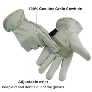 Gants de travail en cuir 2025 en cuir de vachette pour le travail, gants de conducteur en cuir de daim véritable de qualité A avec logo personnalisé pour hommes et femmes - Product Image 2