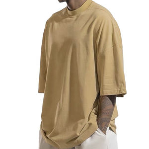 Heavyweight Men's Graphic Boxy <b>Cropped</b> <b>Fit</b> <b>T</b>-<b>Shirts</b> Casual Oversized Acid Washed 100% Cotton Streetwear Blank <b>T</b> <b>Shirt</b> - Product Image 5