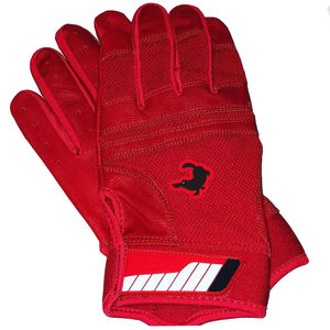 Guantes de bateo de béisbol con logotipo personalizado, puños cortos, alta calidad, color rojo, directo de fábrica, juego de softball, guantes largos de bateo de béisbol - Product Image 1