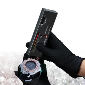 Reloj de pulsera estilo Hip Hop para hombre, hecho a mano con tachuelas reloj de pulsera, dos tonos, azul y 14 KT, chapado en oro rosa, diamante, lujo de alta calidad - Product Image 4