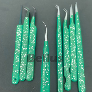 Pince à cils multi-usages en acier inoxydable pointe de précision ultra-fine outil d'artiste de cils non corrosif de qualité professionnelle avec logo vente en gros - Product Image 1