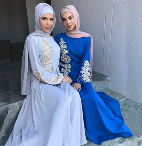 Venta al por mayor Vestido largo plisado Bata Material de la mejor calidad Ramadán Oriente Medio Dubai Musulmán Abaya Mujer - Product Image 4